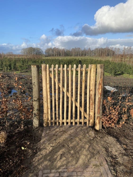 Portail en châtaigner en rondis 100 cm Adequat