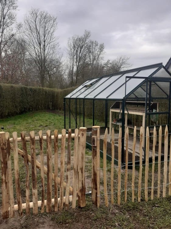 Portail en châtaigner en rondis 100 cm Adequat