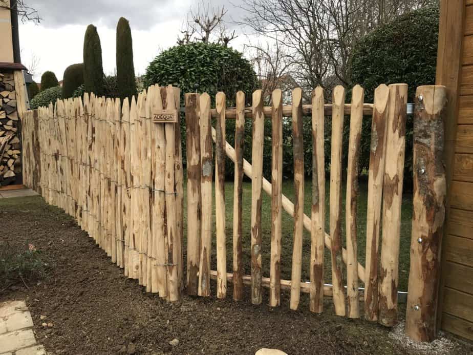 Portail Français en rondins 100 cm Adequat
