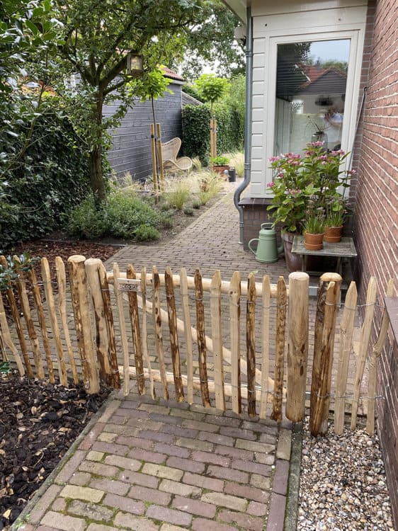 Portail en châtaigner en rondis 80 cm Adequat