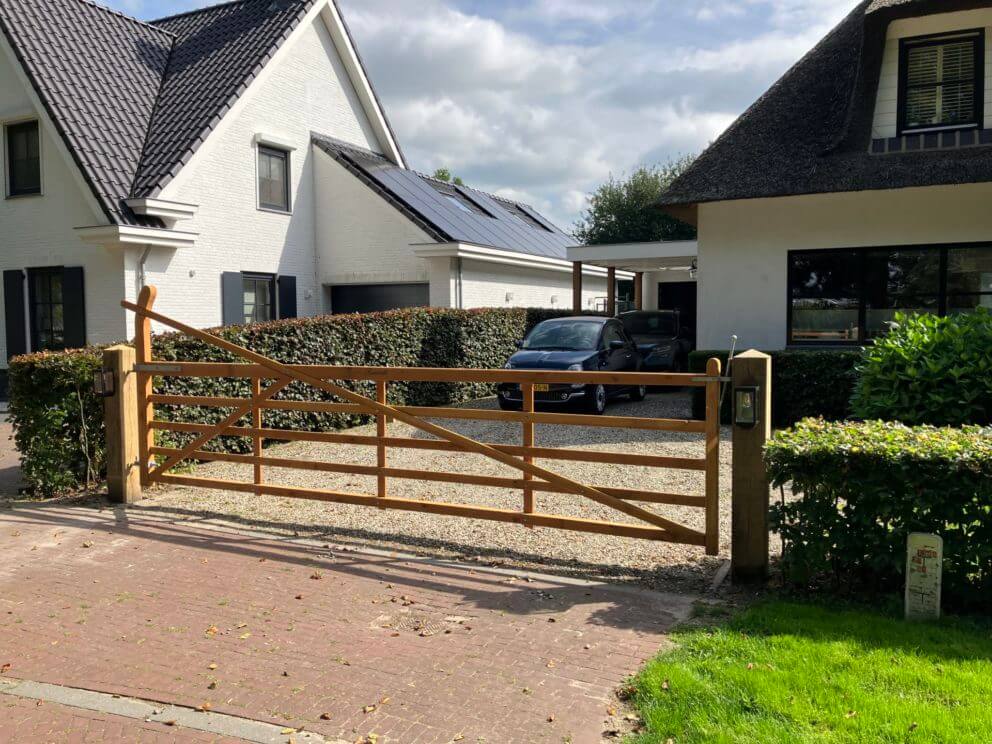 Portail d’accès anglais chêne 120×500 cm - Adéquat