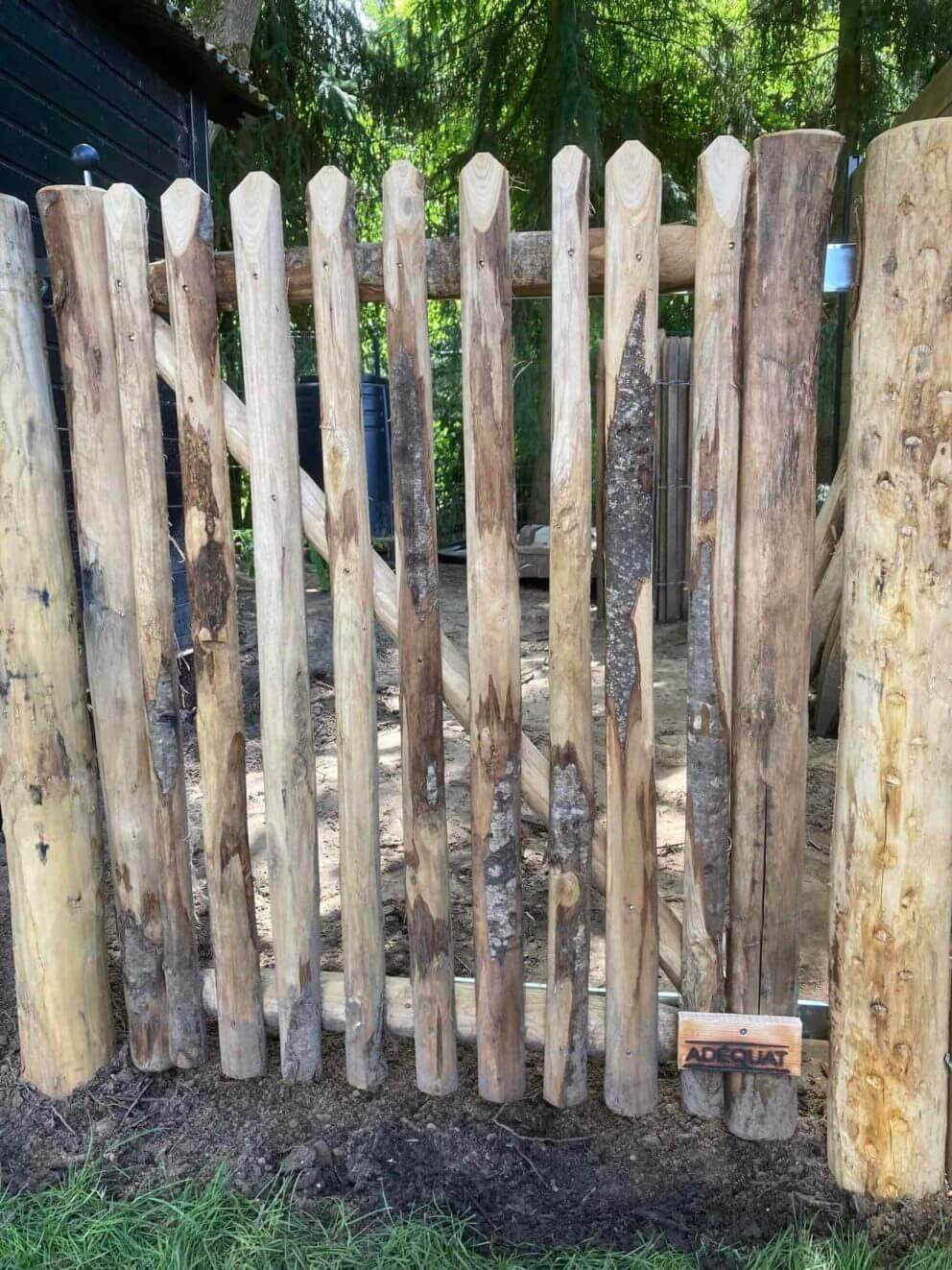 Portail en châtaigner en rondis 100 cm Adequat