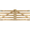 Portail rustique angle 5 planches châtaignier double arrière