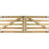 Portail rustique 5 planches châtaignier double arrière