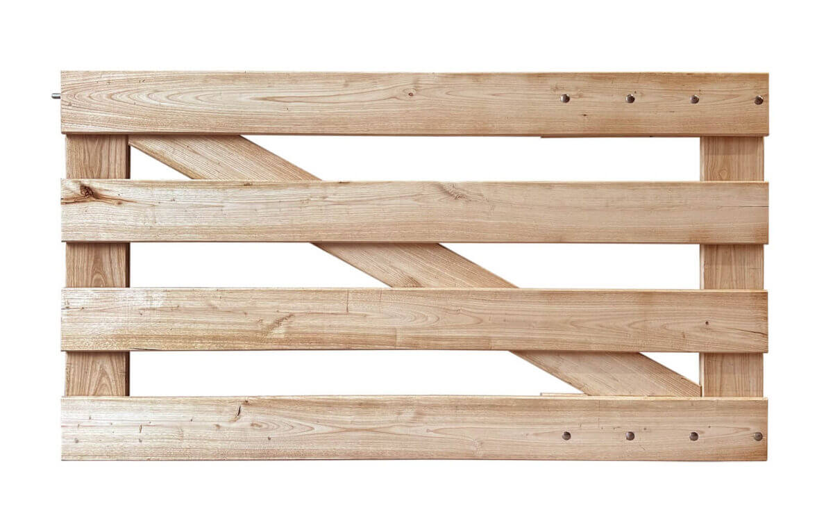 Portail rustique 4 planches douglas simple