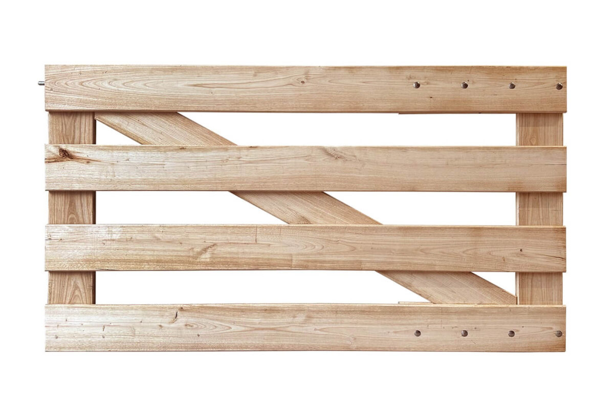 Portail rustique 4 planches douglas simple