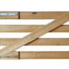 Portail rustique 4 planches châtaignier simple arrière