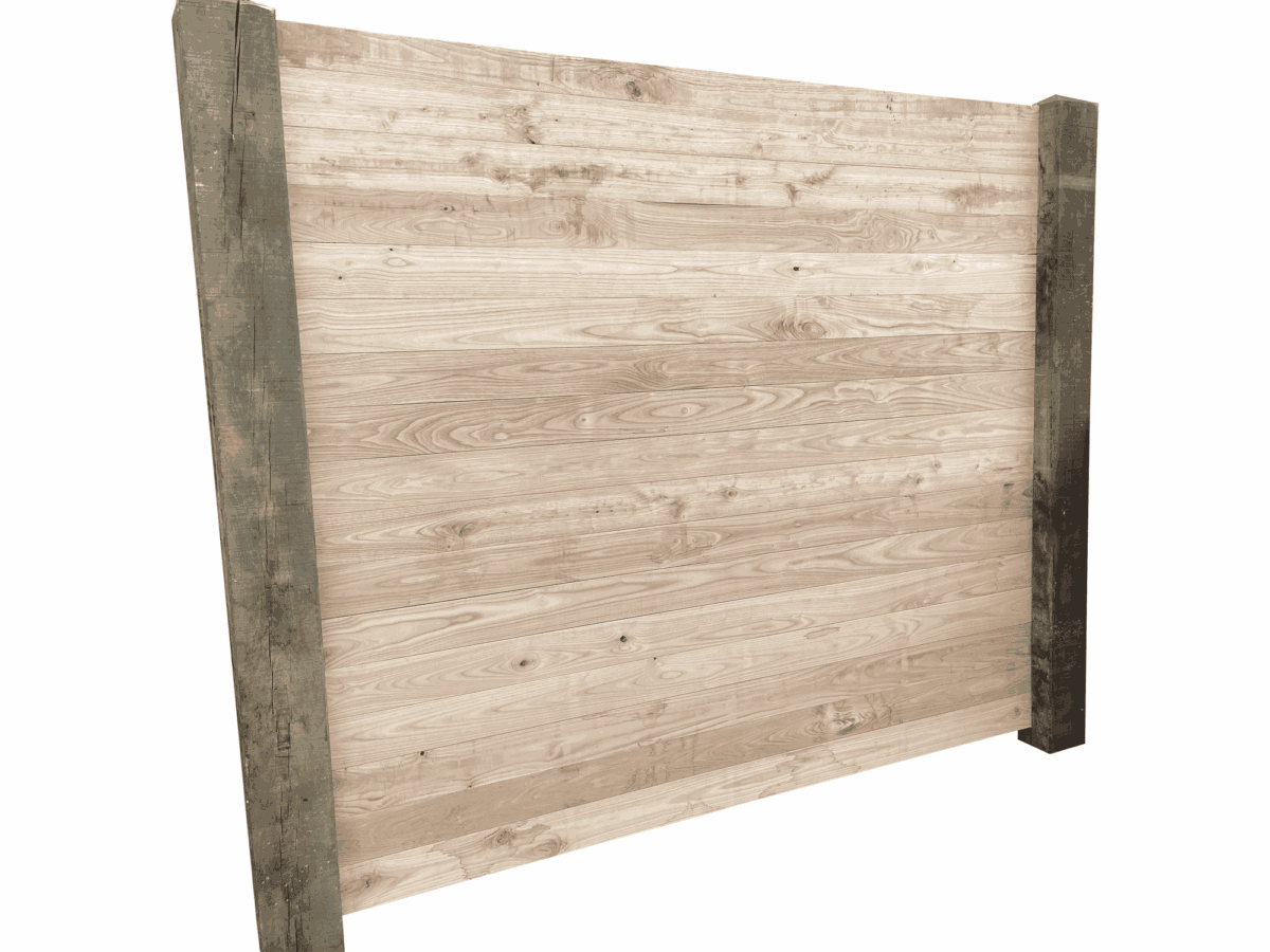 Planches en châtaignier à rainure et languette