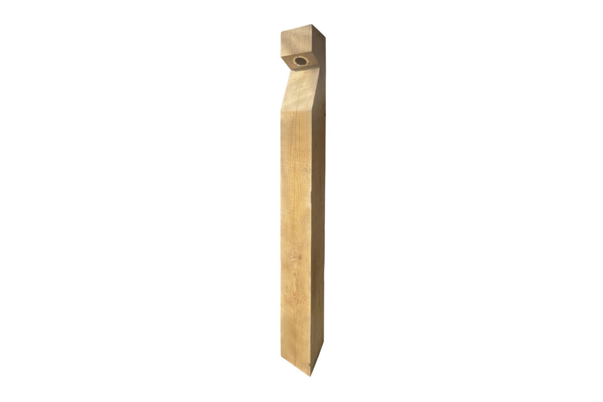Borne lumineuse carrée Bobby châtaignier, préparée pour lampe In-lite - Image 2