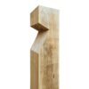 Borne lumineuse carrée rustique Bella châtaignier, préparée pour lampe In-lite FLUX - Image 2