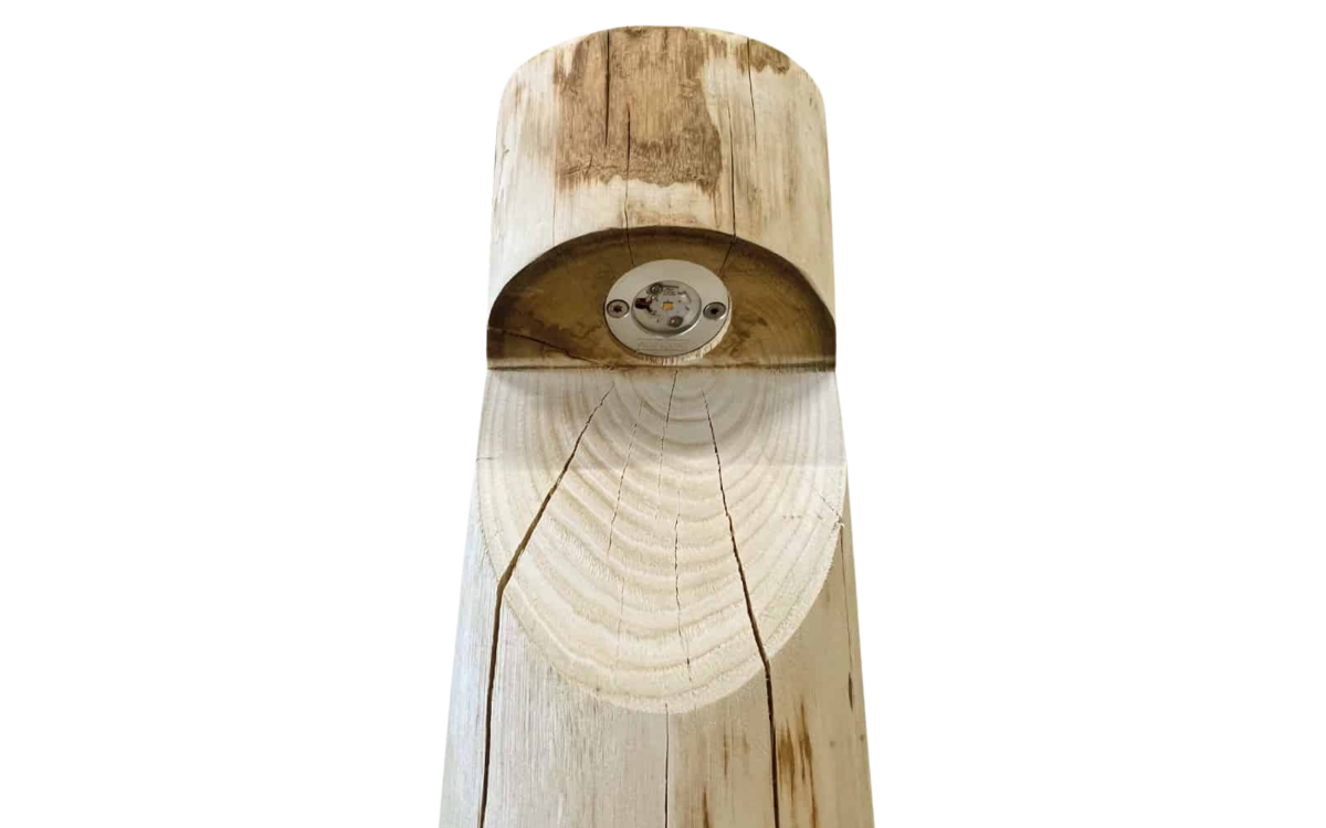 Bornes d'éclairage (en) bois