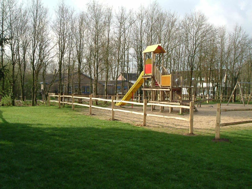 Rail rond en châtaignier