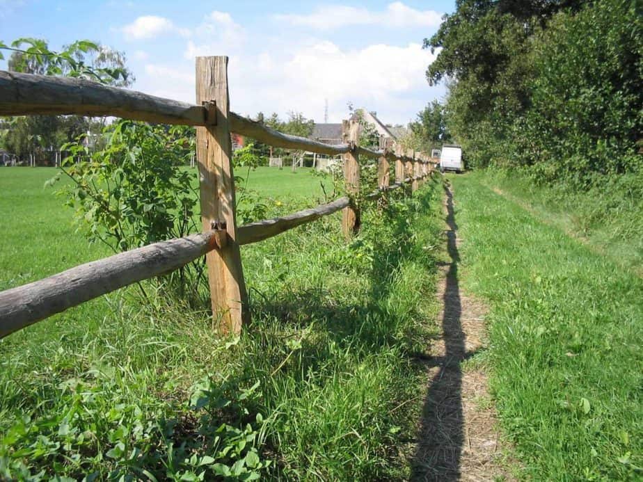 Post & Rail châtaignier, 2-niveaux lisses de un quart et montants demi ronds