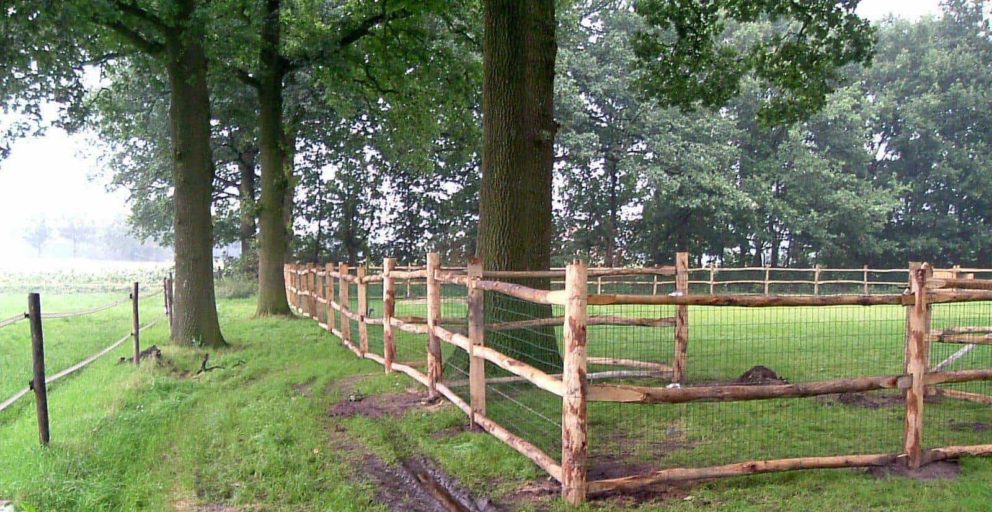 Rail rond en châtaignier