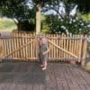 Portail en châtaigner en rondins 80 cm Adequat