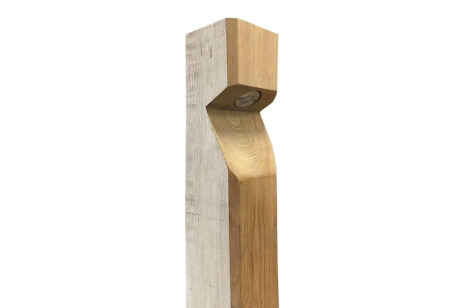 Luminaire de jardin en bois carré rustique