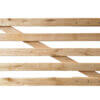 Portail rustique angle 5 planches châtaignier simple