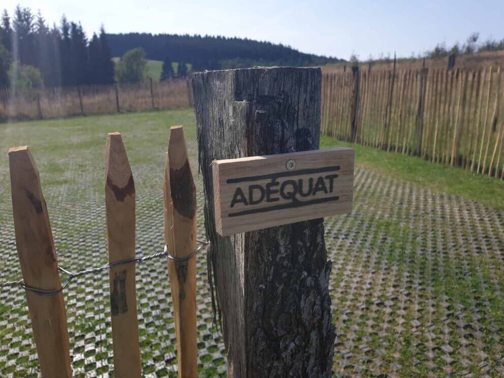 Clôture ganivielle française en bois de châtaignier de 120 cm de hauteur et avec un espacement de 4 cm. entre les lattes.