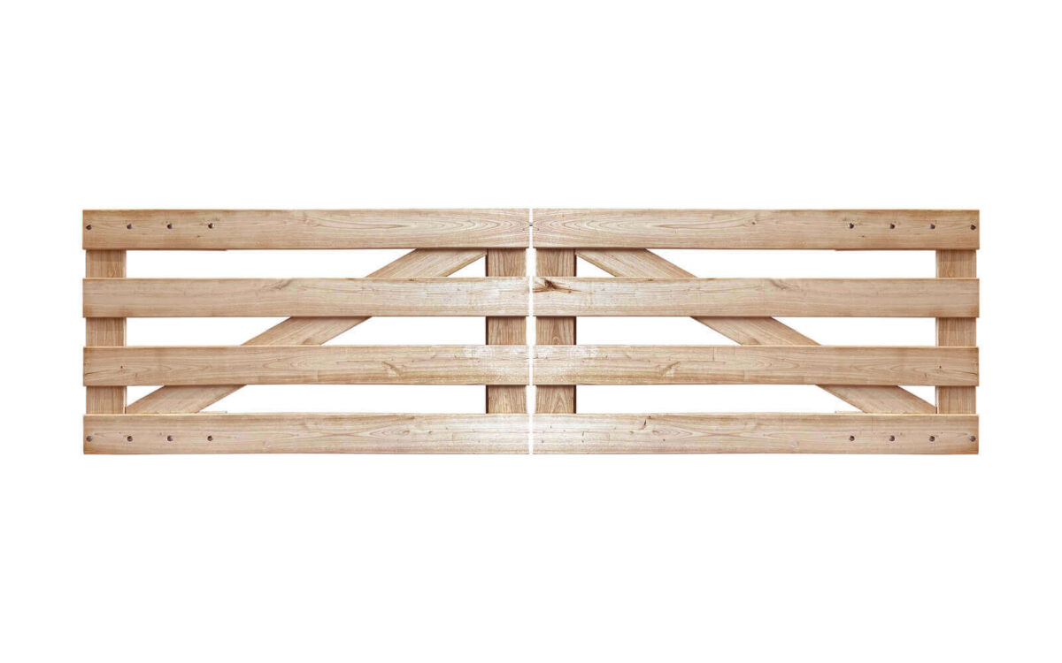 Portail rustique 4 planches douglas double