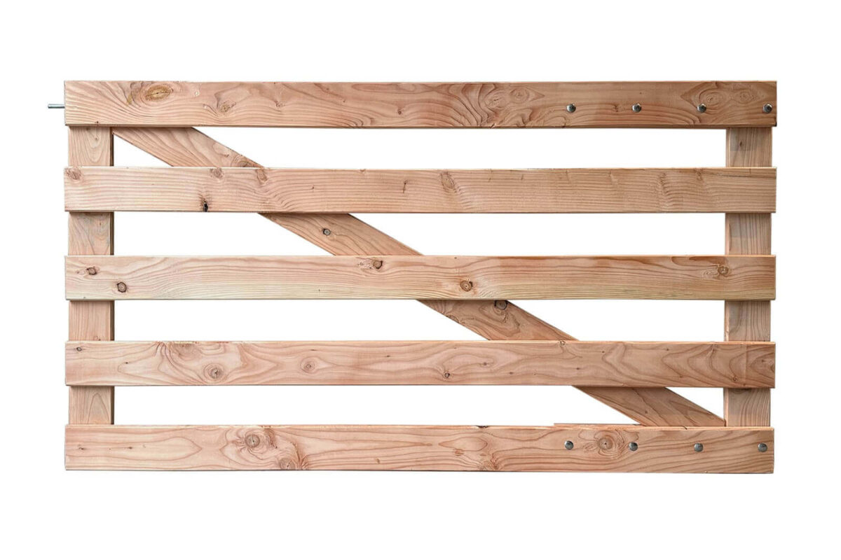 Portail rustique 5 planches douglas simple