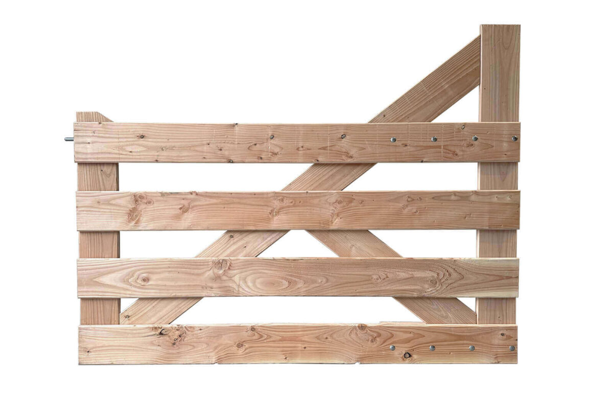 Portail rustique arc 4 planches douglas simple