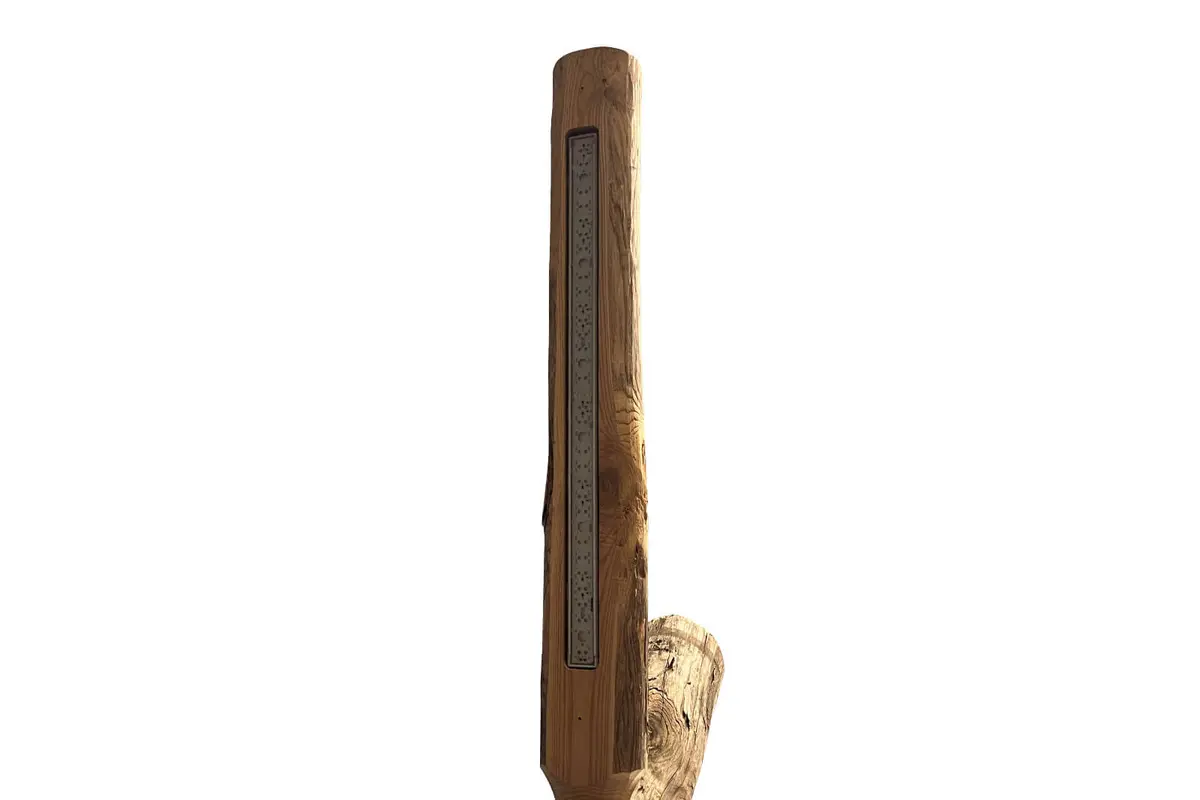 Lampadaire rustique en bois - Victor – Image 4