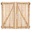 Portail français rondins de luxe châtaignier double 200 cm hauteur