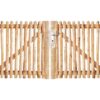 Portail français rondins de luxe châtaignier double 100 cm hauteur