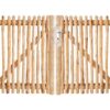 Portail français rondins de luxe châtaignier double 120 cm hauteur