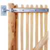 Portail français rondins de luxe châtaignier double 200 cm hauteur – Image 2