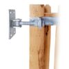 Portail français rondins de luxe châtaignier double 200 cm hauteur – Image 5