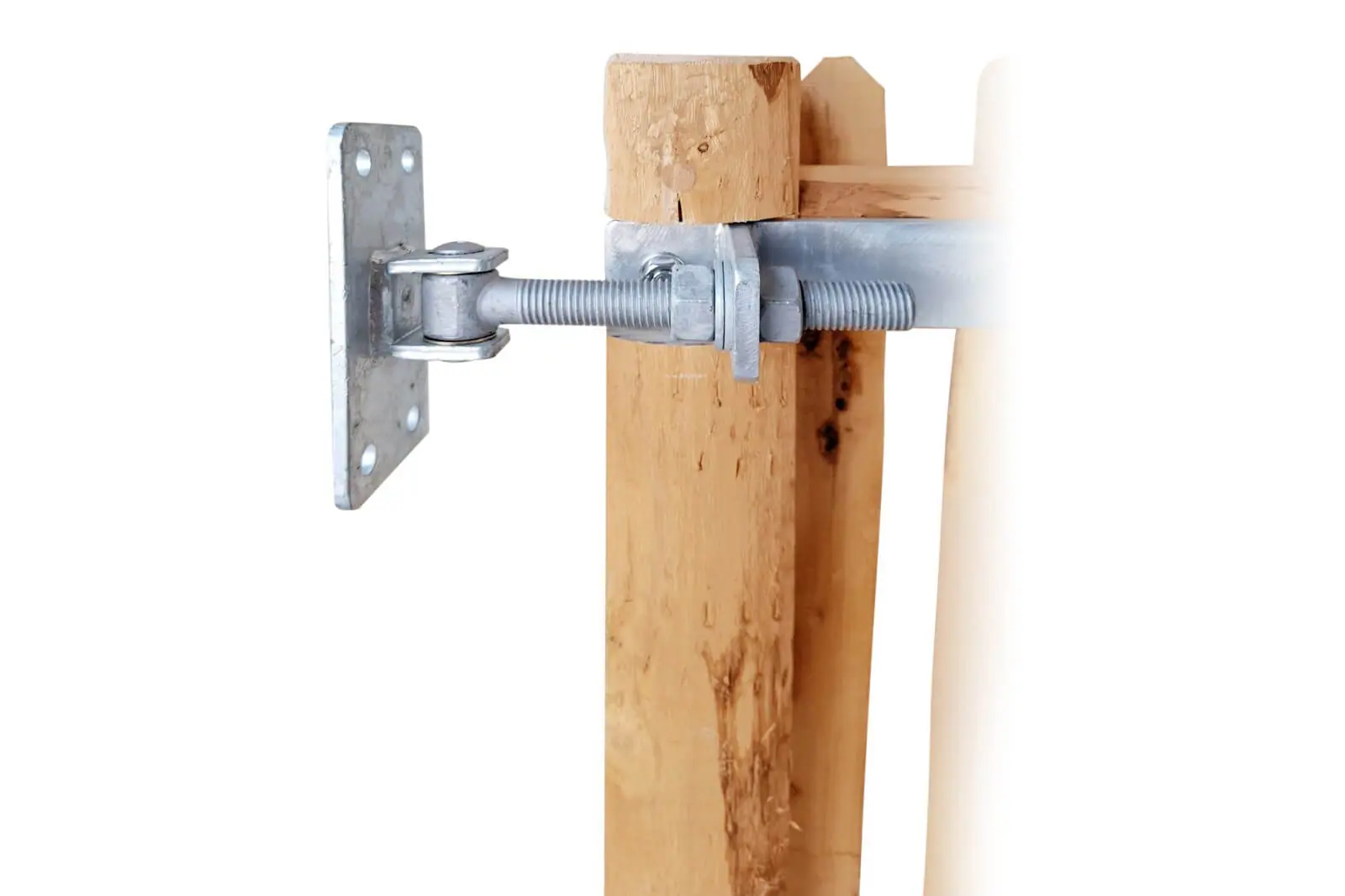 Portail français rondins de luxe châtaignier simple 120 cm hauteur – Image 5