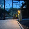 Borne lumineuse carrée rustique Bella châtaignier