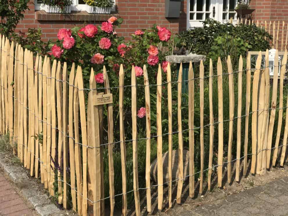 Frans schapenhek van kastanjehout met een hoogte van 100 cm en een latafstand van 6 cm Adequat