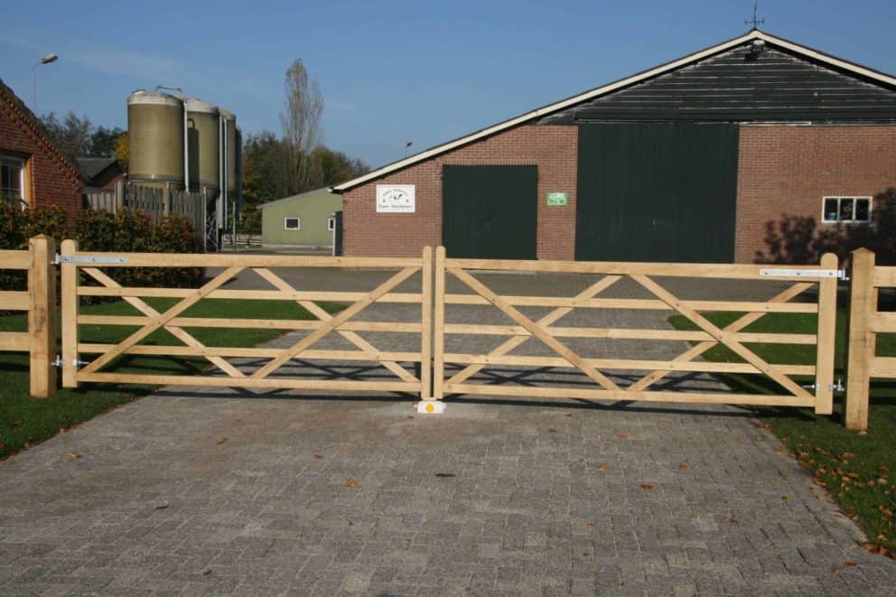 Engelse veldpoort eiken dubbel 120 hoog x 270 breed