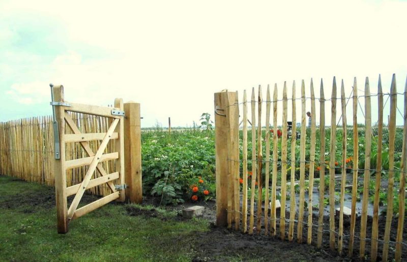 kastanjehout hekwerk en poort