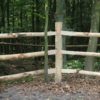 Post & Rail ronde hoekpost kastanje 3-niveau