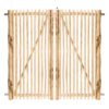 Franse rondhoutpoort dubbel 200 cm hoog