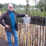 Schapenhek van 100 cm hoog met een latafstand van 4 cm en een raamwerkpoort van 100 cm hoog