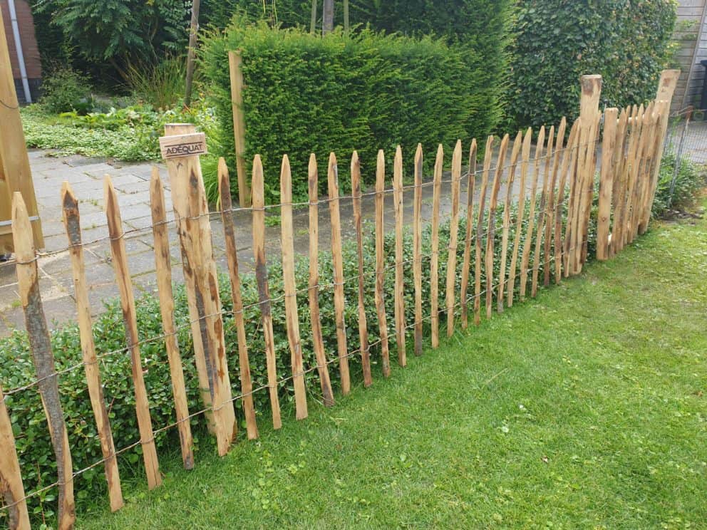 Frans Schapenhek van 100 cm met latafstand 8 cm met een Franse raamwerkpoort van 100 cm bij 100 cm