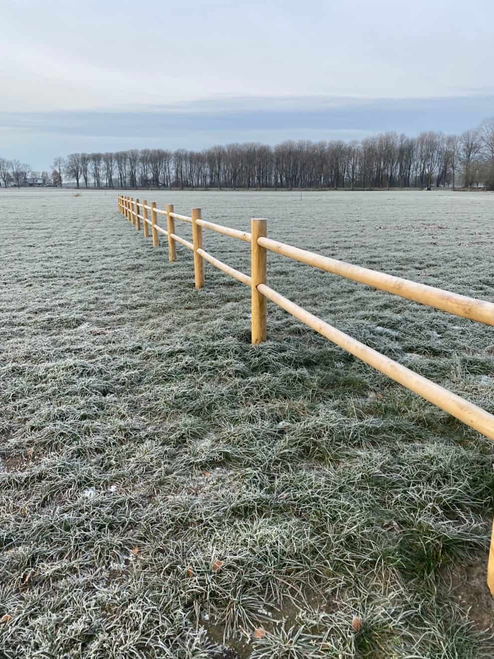 Ronde post 2-niveau – Post en & Rail kastanje cilindrisch gefreesd, Adéquat