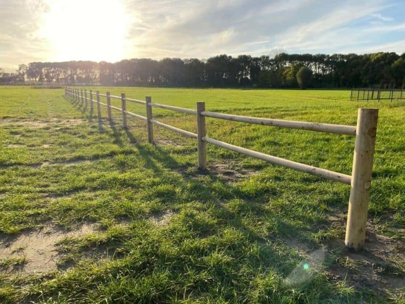 Post & Rail kastanje cilinrische gefreesd 2-niveau