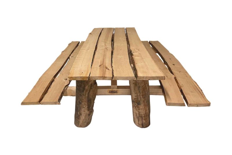 Picknicktafel kastanje rustiek