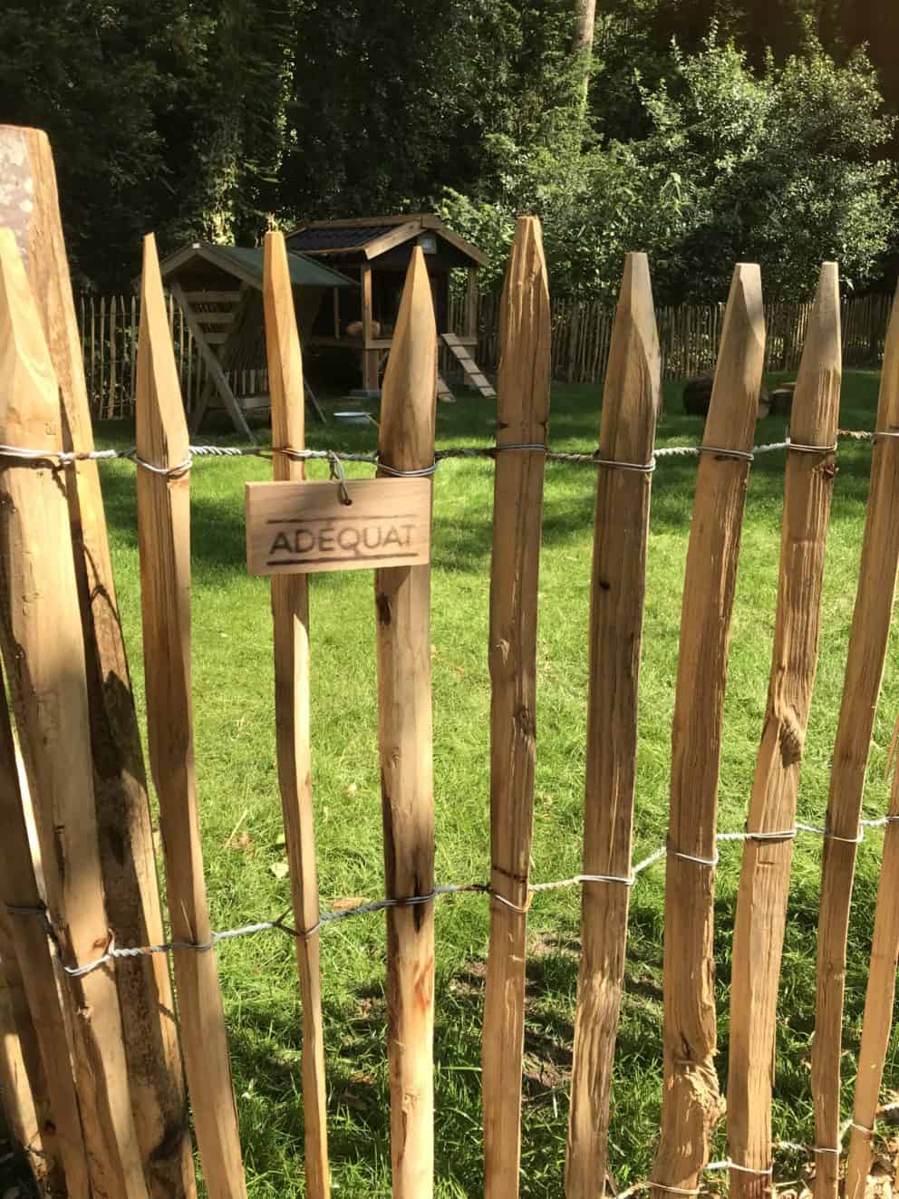 Frans schapenhek van 100 cm hoog en latafstand 4 cm voor een geitenhok