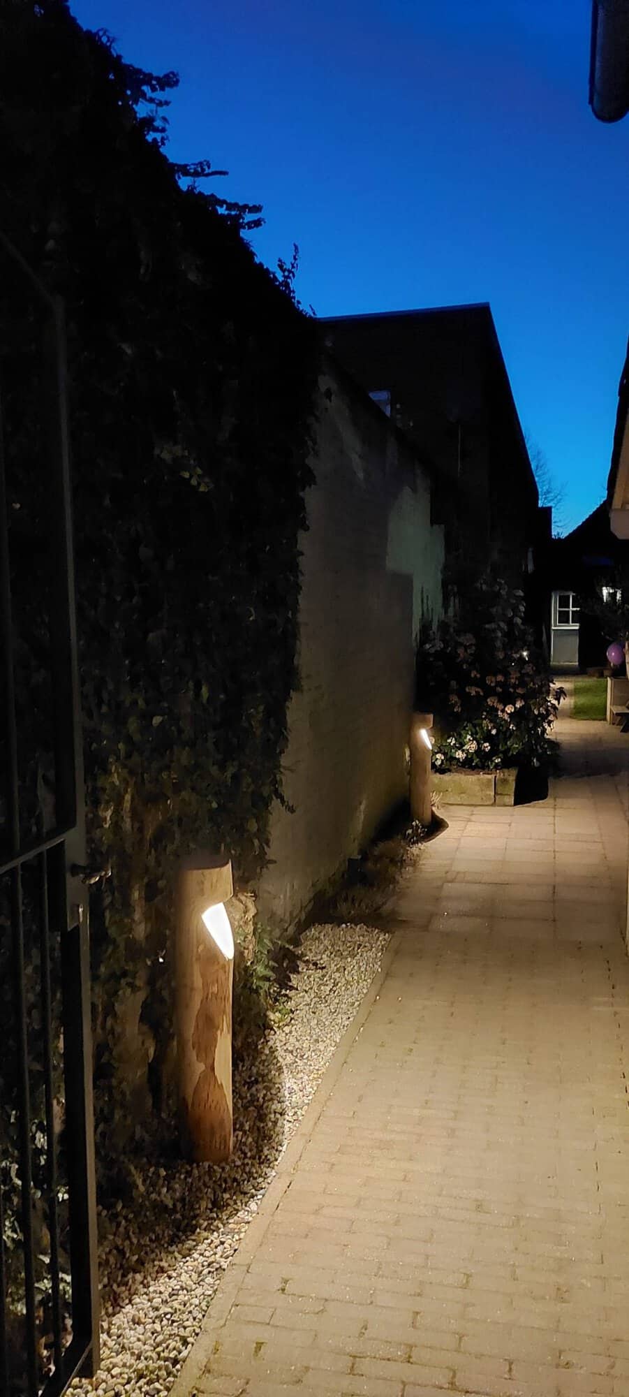 Sfeervolle Houten tuinverlichting Billy rond kastanje