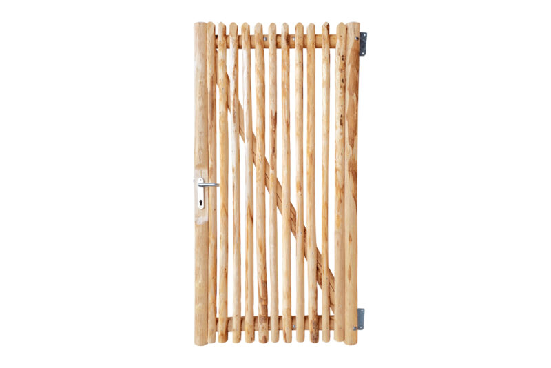 Luxe schapenhekpoort met slot kastanje enkel 200 cm hoog