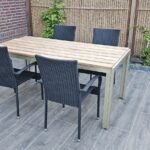 Tafelblad gemaakt van robinia plank 4 zijdig gezaagd, geschuurd 2,5x12,250 cm
