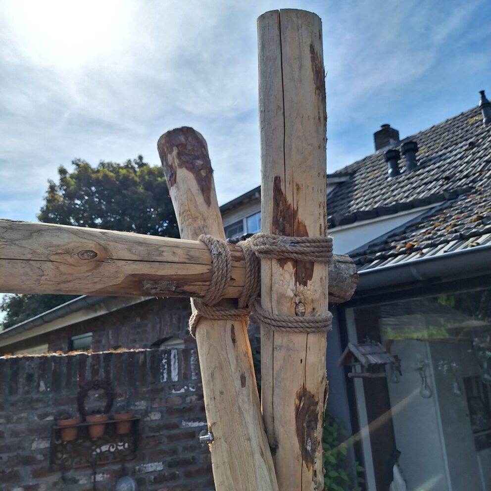 Kastanje paal diameter 13/16 cm, lengte 250 en 300 cm.