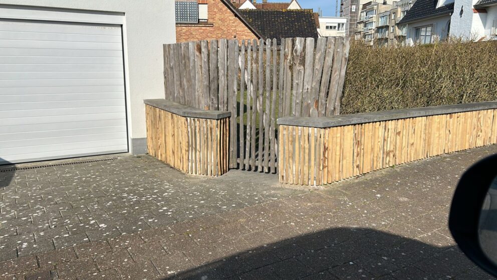 Halfronde kastanjelatten, op maat gemaakt