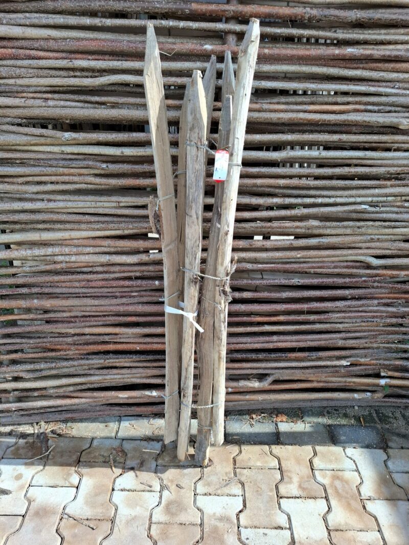 nr 137 schapenhekwerk kastanje 120 cm hoog - latafstand 6 cm - reststuk 75 cm